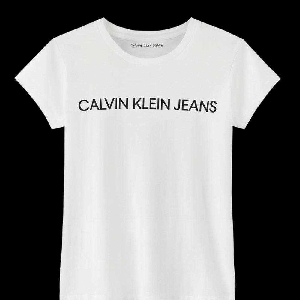 Calvin Klein White Tee with Black Logo